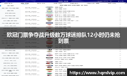欧冠门票争夺战升级数万球迷排队12小时仍未抢到票